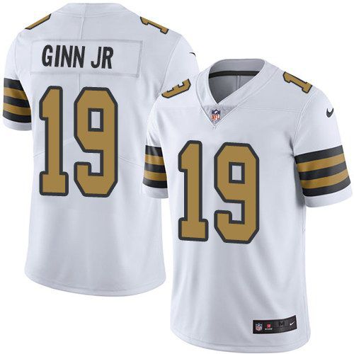 Men New Orleans Saints #19 Ted Ginn jr Nike White Color Rush Limited NFL Jersey